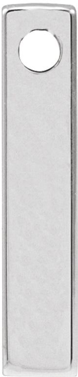 Sterling Silver Engravable Four-Sided Bar Pendant