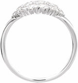 14K White Gold 1/2 CTW Natural Diamond Cluster Ring