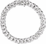 14K White 1 1/2 CTW Natural Diamond Link 7" Bracelet