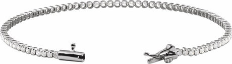 14K White Gold 1 5/8 CTW Lab-Grown Diamond Lightweight Line 7" Bracelet
