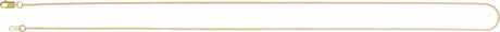 14K Yellow Gold 1 mm Diamond-Cut Curb 24" Chain