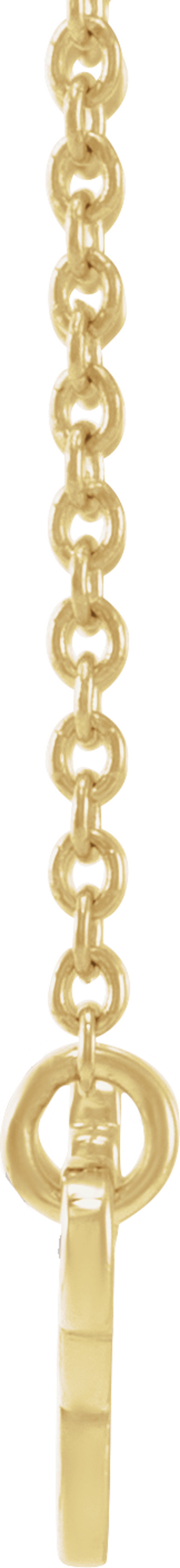 14K Yellow Virgo Zodiac 18" Necklace