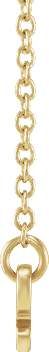 14K Yellow Sagittarius Zodiac 18" Necklace