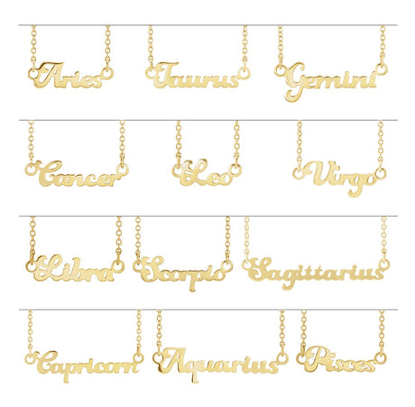 14K Yellow Leo Zodiac 18" Necklace