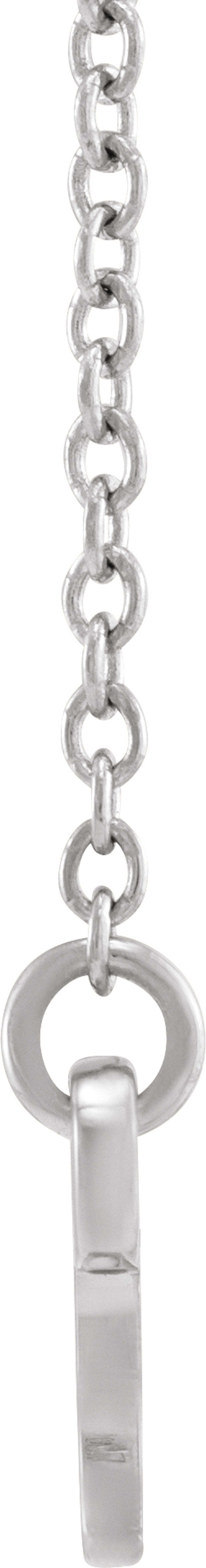 14K White Capricorn Zodiac 18" Necklace