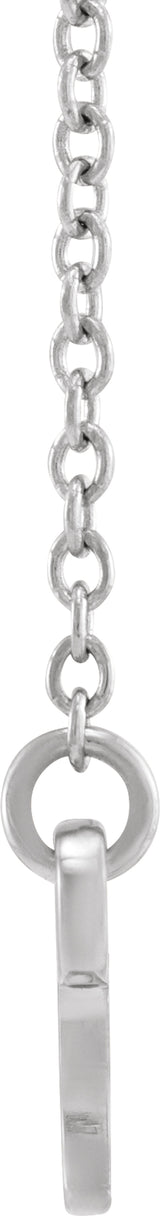 14K White Capricorn Zodiac 18" Necklace