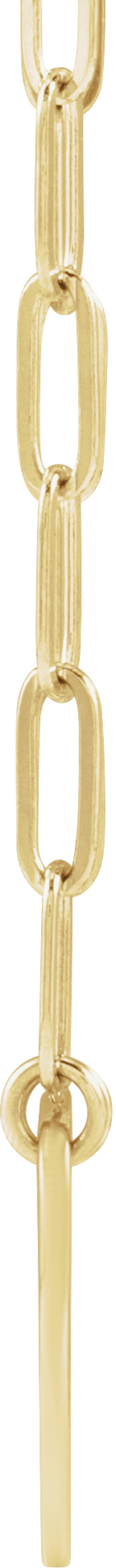 14K Yellow Gold Engravable Heart 18" Necklace