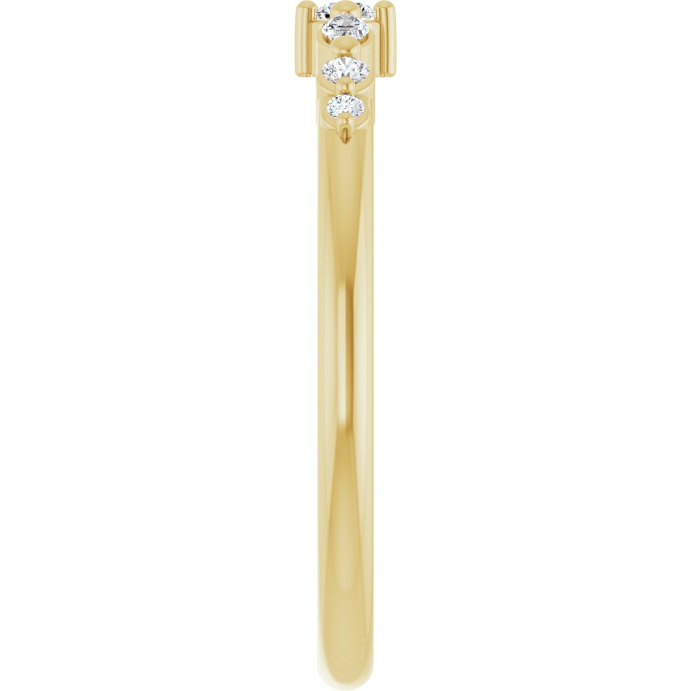14K Yellow Gold 1/8 CTW Natural Diamond Stackable Ring