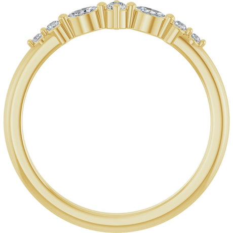 14K Yellow Gold 1/8 CTW Natural Diamond Stackable Ring