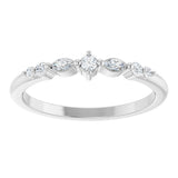 14K White Gold 1/8 CTW Natural Diamond Stackable Ring