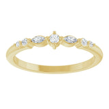 14K Yellow Gold 1/8 CTW Natural Diamond Stackable Ring