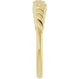 14K Yellow Gold .04 CTW Natural Diamond Dome Ring