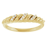14K Yellow Gold .04 CTW Natural Diamond Dome Ring