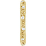 14K Yellow 1.5 mm Round 1/6 CTW Natural Diamond Floral Band