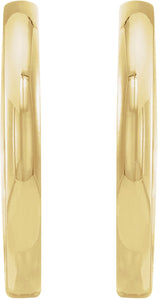 14K Yellow Gold 20 mm Hinged Hoop Earrings