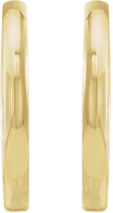14K Yellow Gold 20 mm Hinged Hoop Earrings