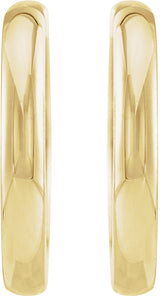 14K Yellow Gold 17 mm Hinged Hoop Earrings