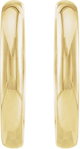 14K Yellow Gold 17 mm Hinged Hoop Earrings