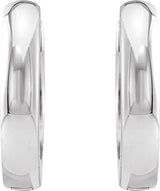 Sterling Silver 12 mm Hinged Hoop Earrings