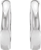 Platinum 12 mm Hinged Hoop Earrings