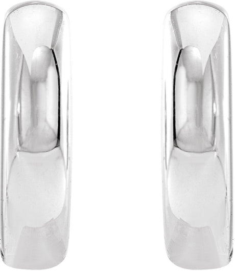 Sterling Silver 9.5 mm Hinged Hoop Earrings