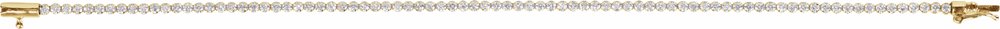 14K Yellow 1 5/8 CTW Natural Diamond Lightweight Line 7" Bracelet