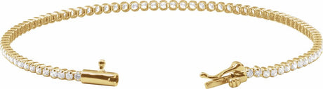 14K Yellow Gold 1 5/8 CTW Lab-Grown Diamond Lightweight Line 7" Bracelet