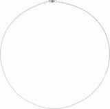 Sterling Silver 1 mm Diamond-Cut Curb 24" Chain