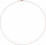 14K Rose Gold 1 mm Diamond-Cut Curb 16" Chain