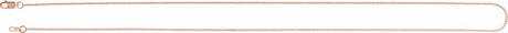 14K Rose Gold 1 mm Diamond-Cut Curb 18" Chain