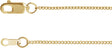14K Yellow 1 mm Diamond-Cut Curb 24" Chain