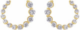 14K Yellow 1/2 CTW Lab-Grown Diamond Front-Back Earrings