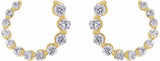 14K Yellow Gold 1/2 CTW Lab-Grown Diamond Front-Back Earrings