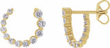 14K Yellow 1/2 CTW Lab-Grown Diamond Front-Back Earrings