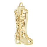14K Yellow Western Boot Dangle