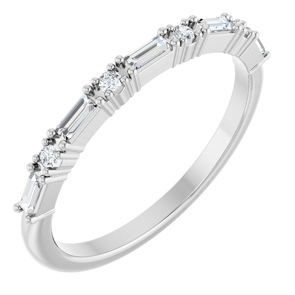 14K White Gold 1/5 CTW Natural Diamond Anniversary Band