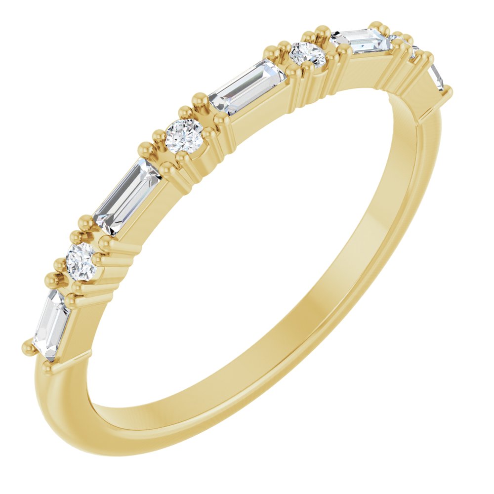 14K Yellow Gold 1/5 CTW Lab-Grown Diamond Anniversary Band