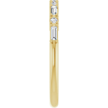 14K Yellow Gold 1/5 CTW Lab-Grown Diamond Anniversary Band