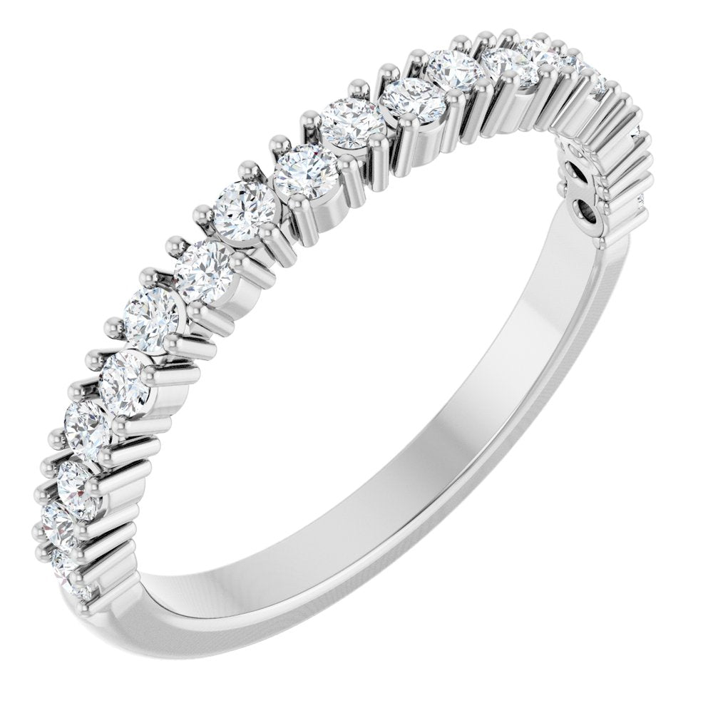 14K White Gold 3/8 CTW Lab-Grown Diamond Anniversary Band