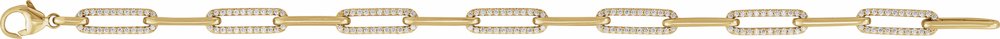 14K Yellow 1 CTW Natural Diamond Link 7" Bracelet