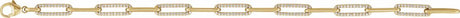 14K Yellow Gold Vermeil 1 CTW Lab-Grown Diamond Link 7" Bracelet
