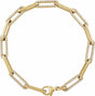 14K Yellow Gold 1 CTW Natural Diamond Link 7" Bracelet