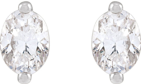14K White 1/2 CTW Natural Diamond Stud Earrings
