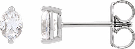 14K White 1/2 CTW Natural Diamond Stud Earrings