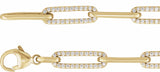14K Yellow Gold 1 CTW Lab-Grown Diamond Link 7" Bracelet
