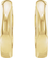 14K Yellow Gold 12 mm Hinged Hoop Earrings