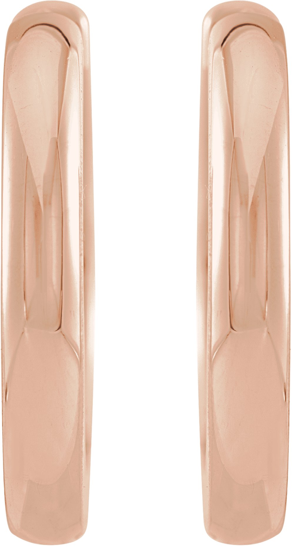 14K Rose Gold 17 mm Hinged Hoop Earrings