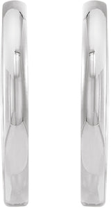 Sterling Silver 20 mm Hinged Hoop Earring