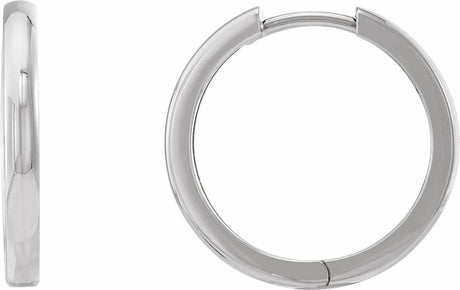 Sterling Silver 20 mm Hinged Hoop Earrings