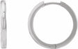 14K White 20 mm Hinged Hoop Earring